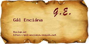 Gál Enciána névjegykártya